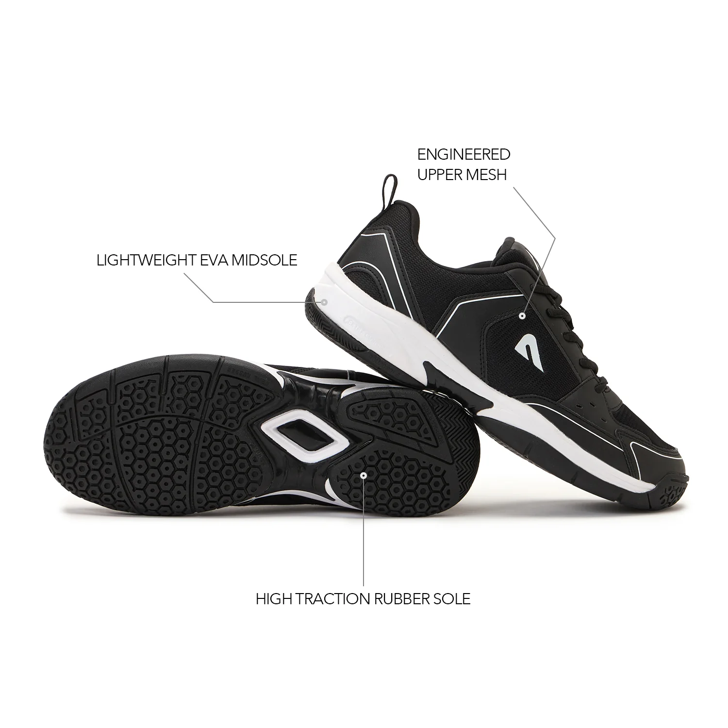 Archer Badminton Shoes - Black/White - Image 4