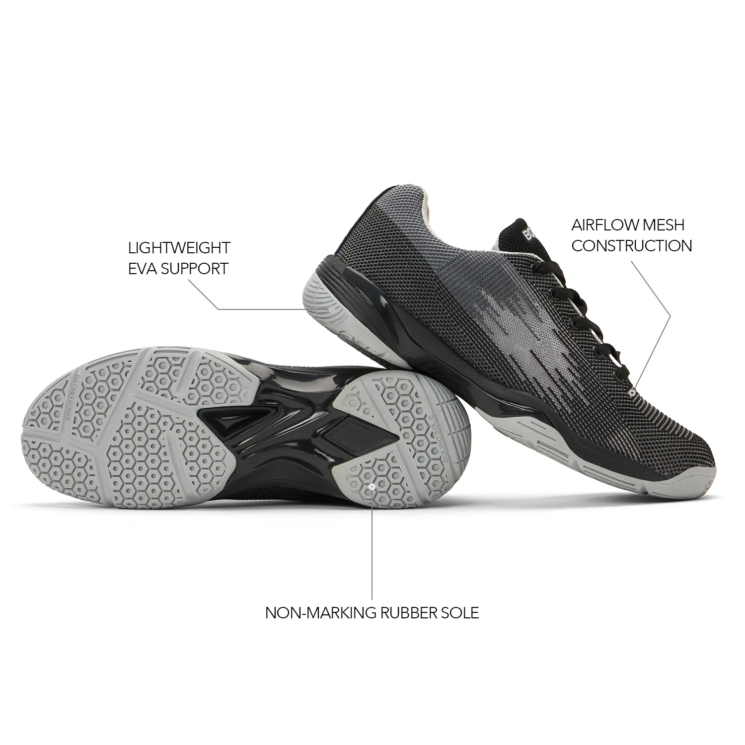 Dynamo Non-marking Badminton Shoes - Black - Image 4