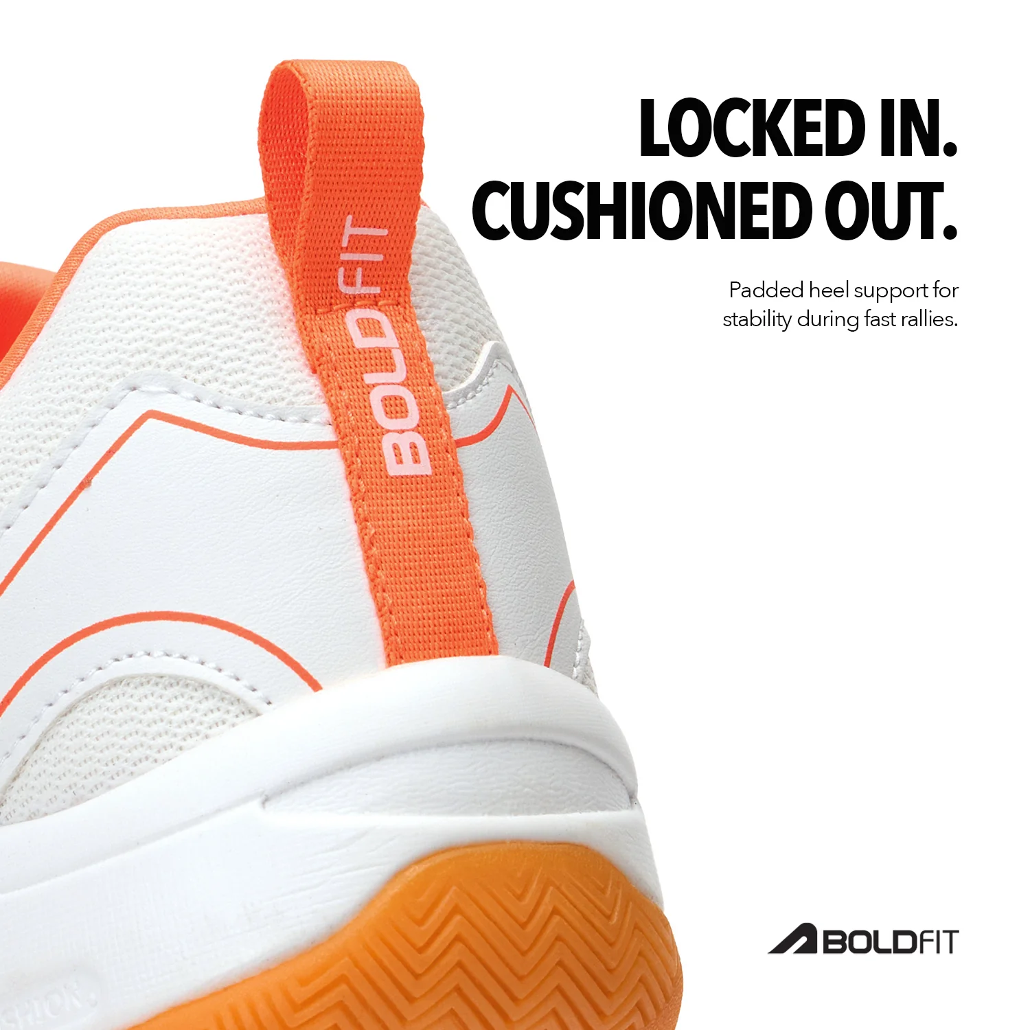 Archer Badminton Shoes - White/Orange - Image 6