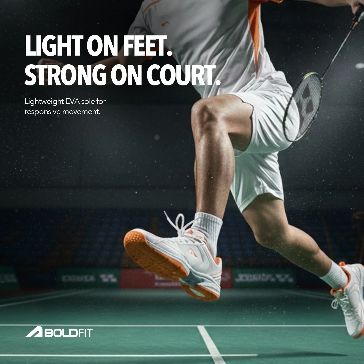 Archer Badminton Shoes - White/Orange - Image 7