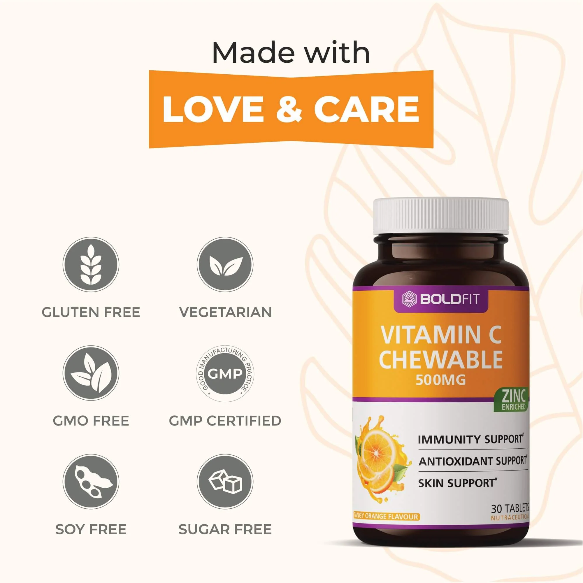 Boldfit Vitamin C With Zinc Chewable Tablets 500mg - Image 4