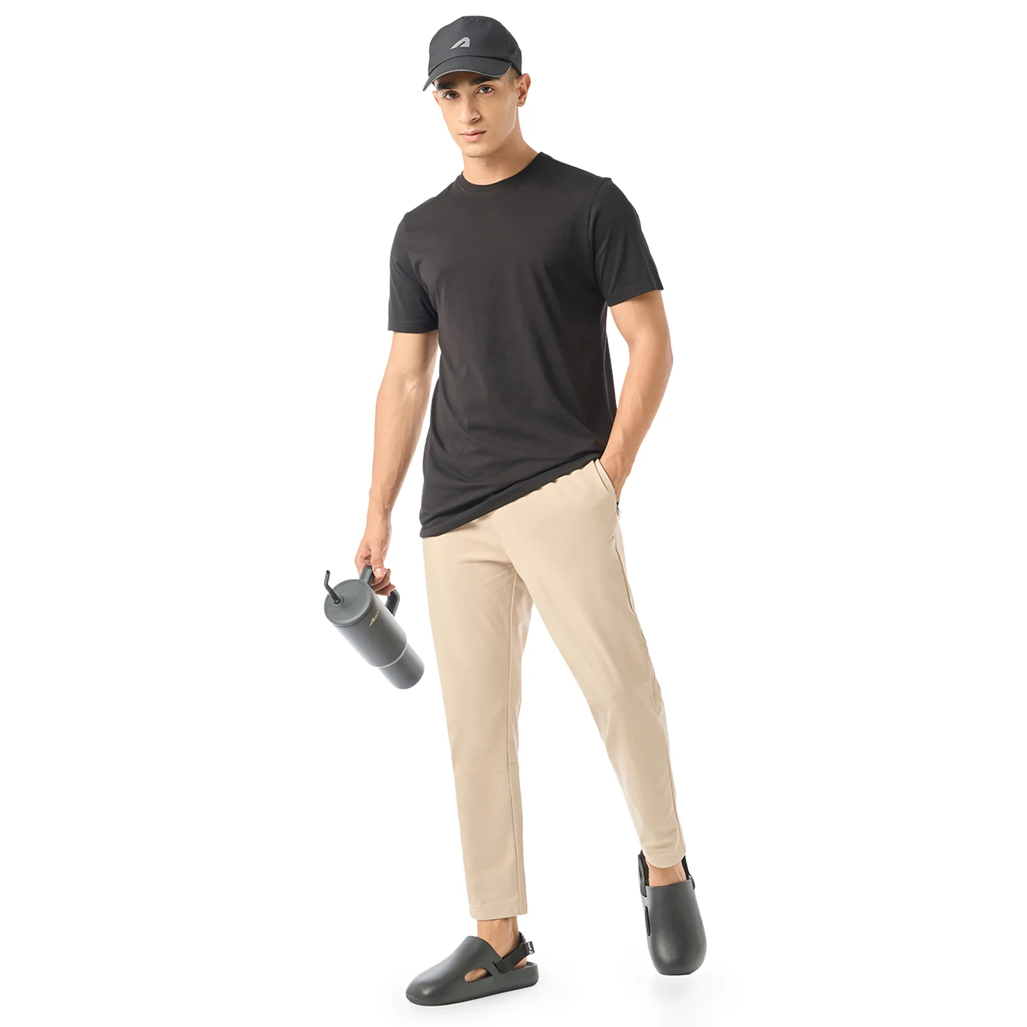 Basic Essential Mens T-Shirt - Black - Image 6