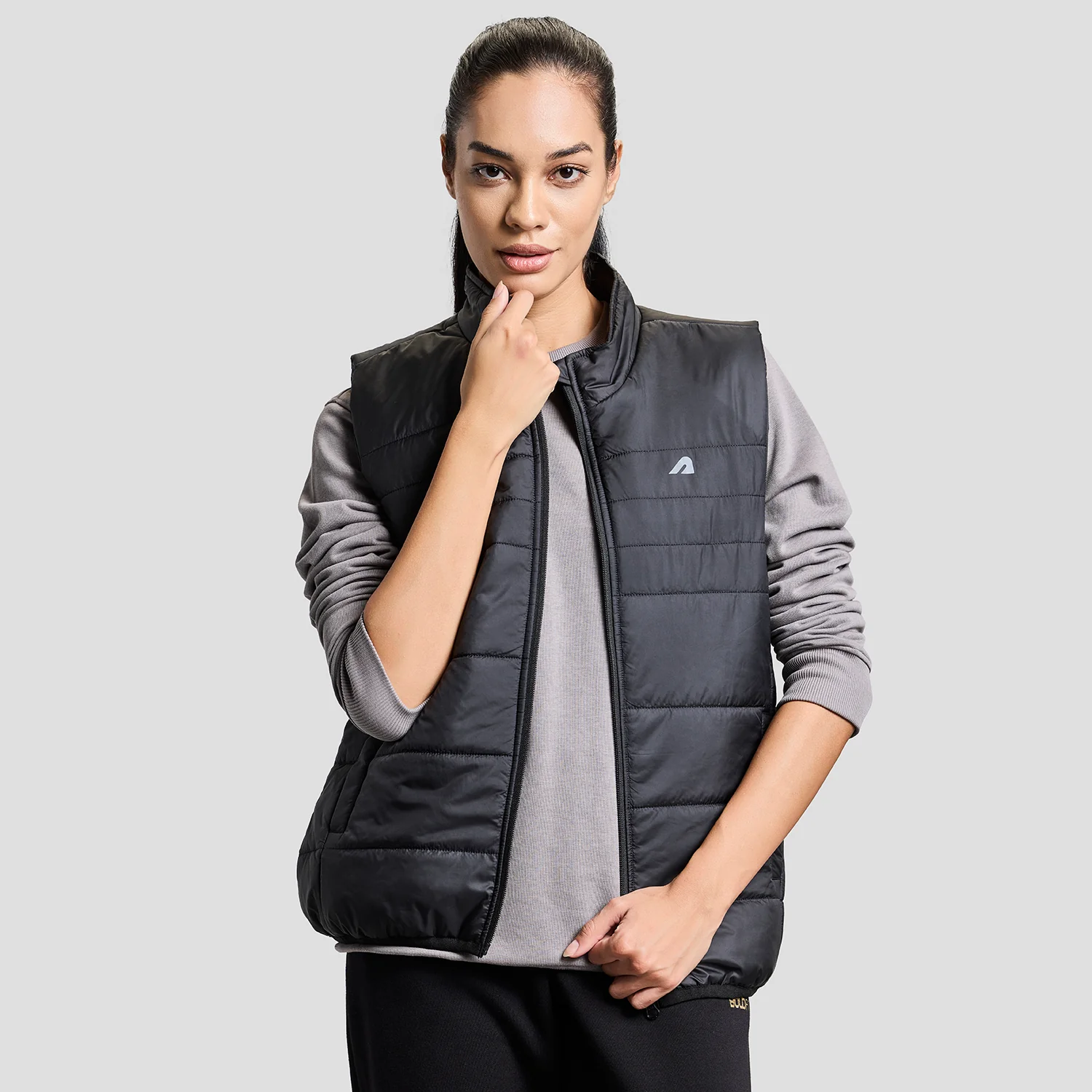 Alpine Womens Sleeveless Jacket - Black - Image 4