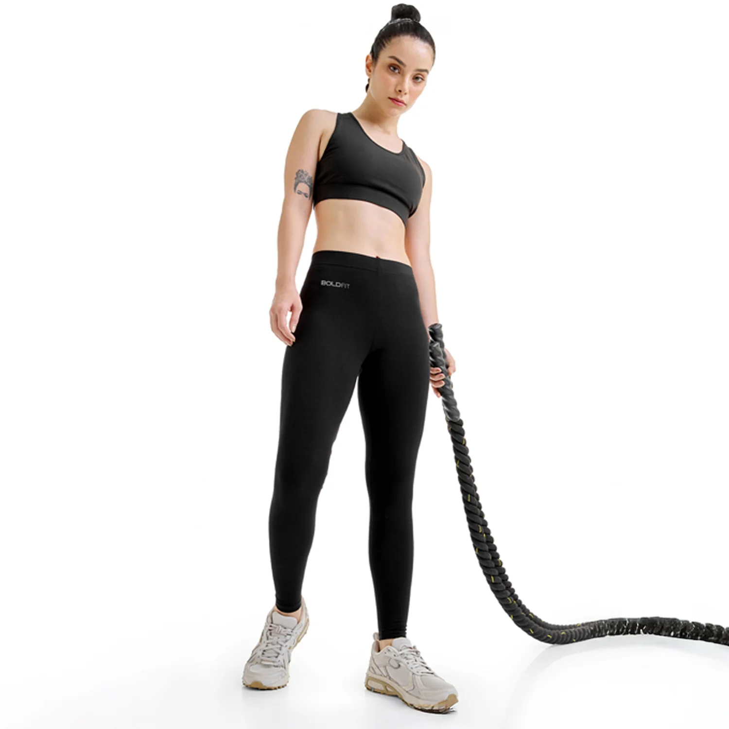 High-waist Fit Legging - Black - Image 4