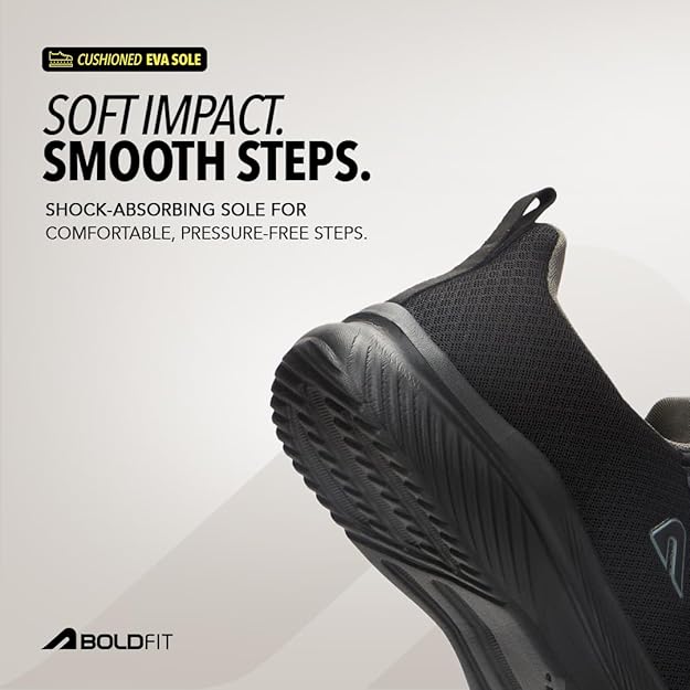 Flexcush Men Walking Shoes - Black - Image 4