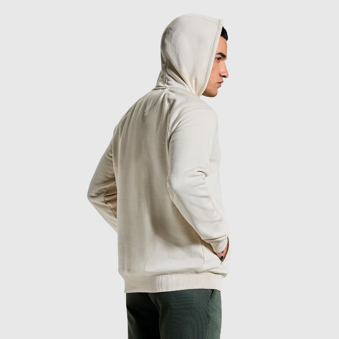 MEN WHITECAP GREY/ BEIGE HOODIE - Image 3