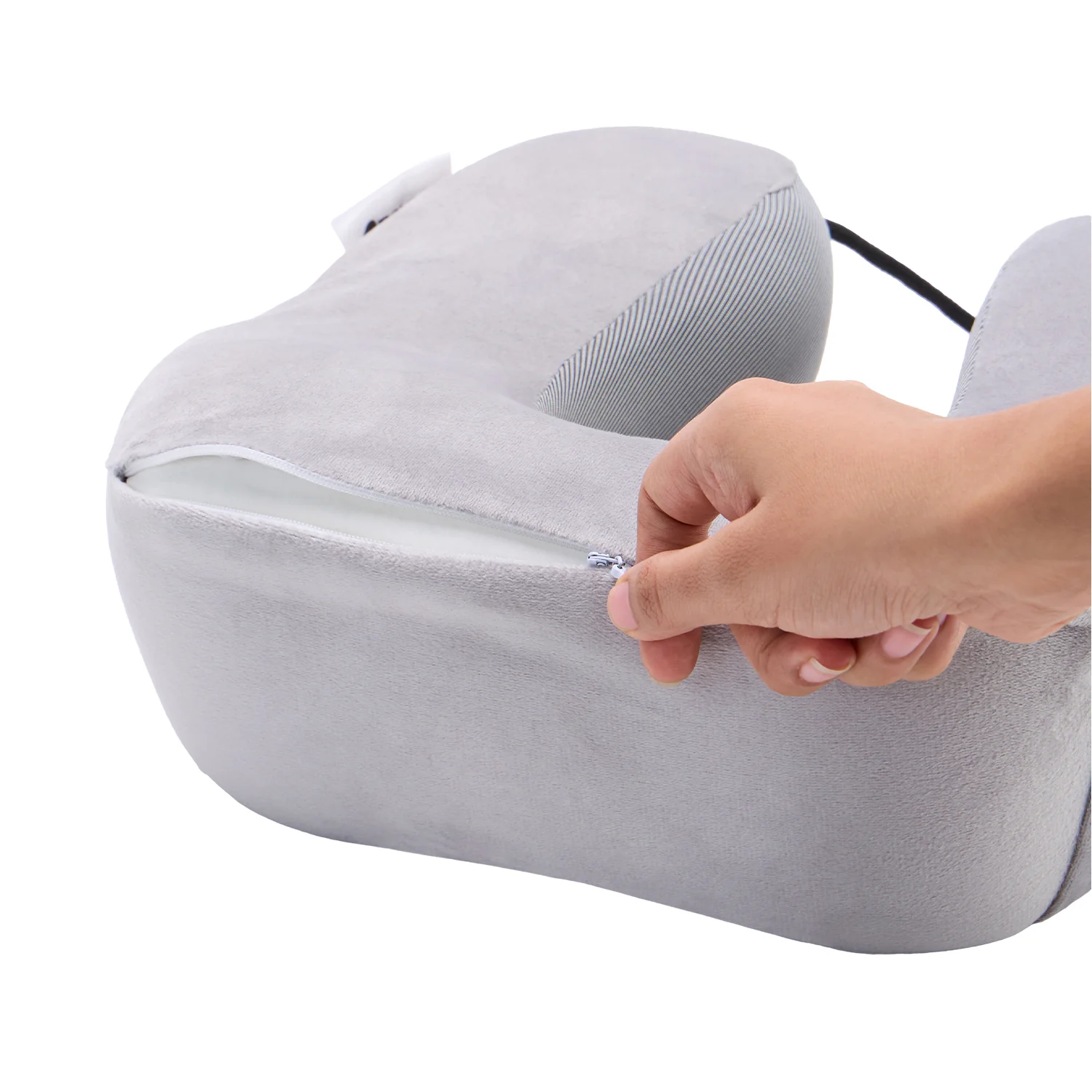 Neck Pillow for Travel - Grey - Image 3