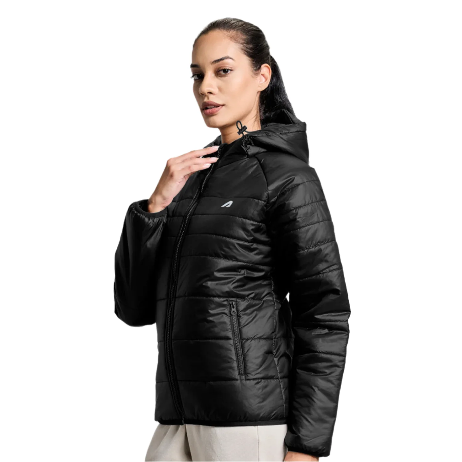 Polar Womens Puffer Jacket - Black - Image 3
