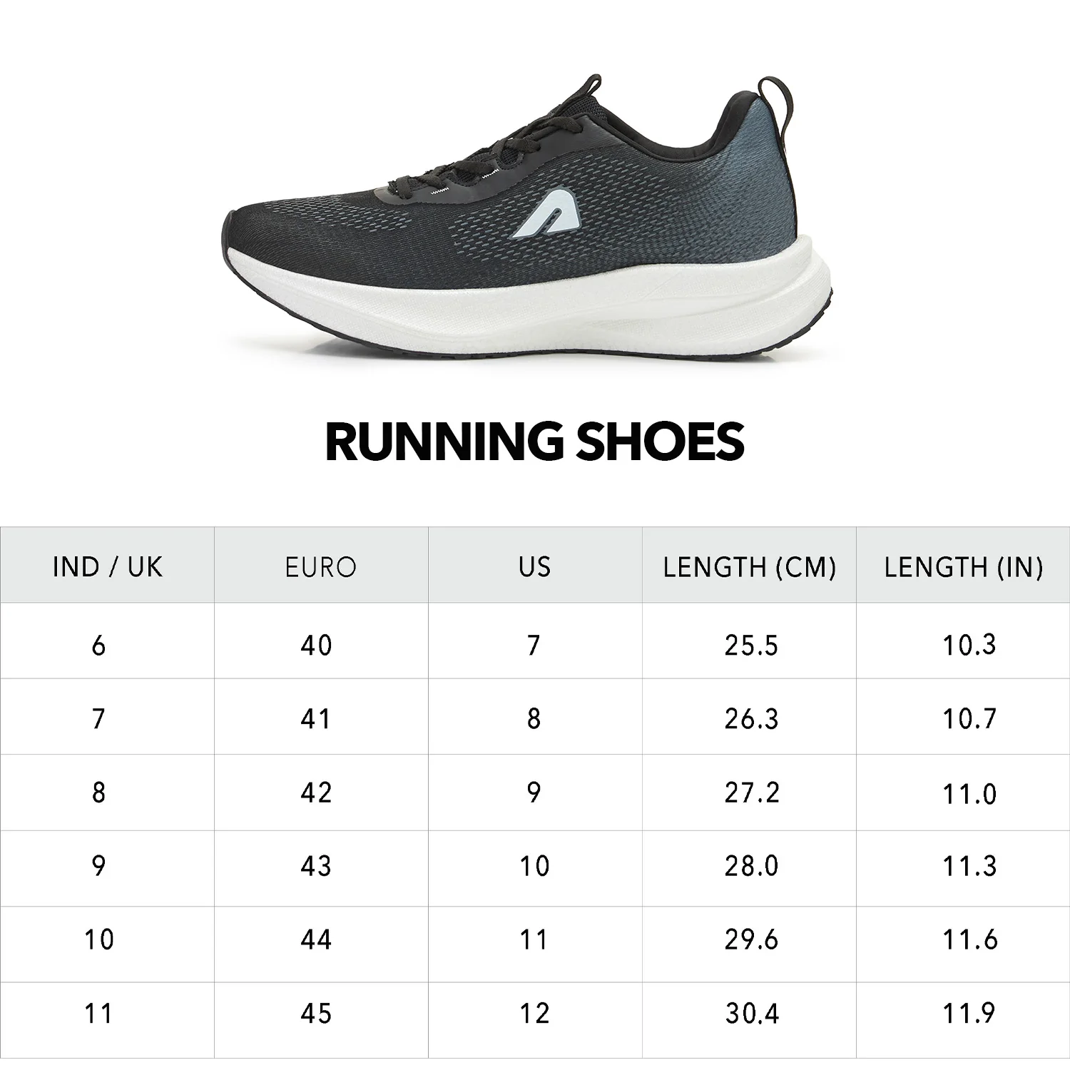 Ignitr Mens Running & Training Shoes - Black - Image 8
