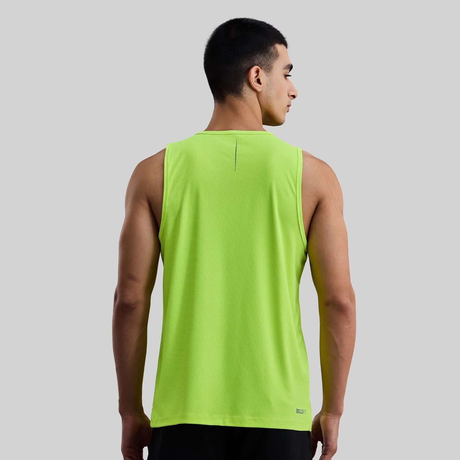 Power Mens Gym Vest - Neon Green - Image 3