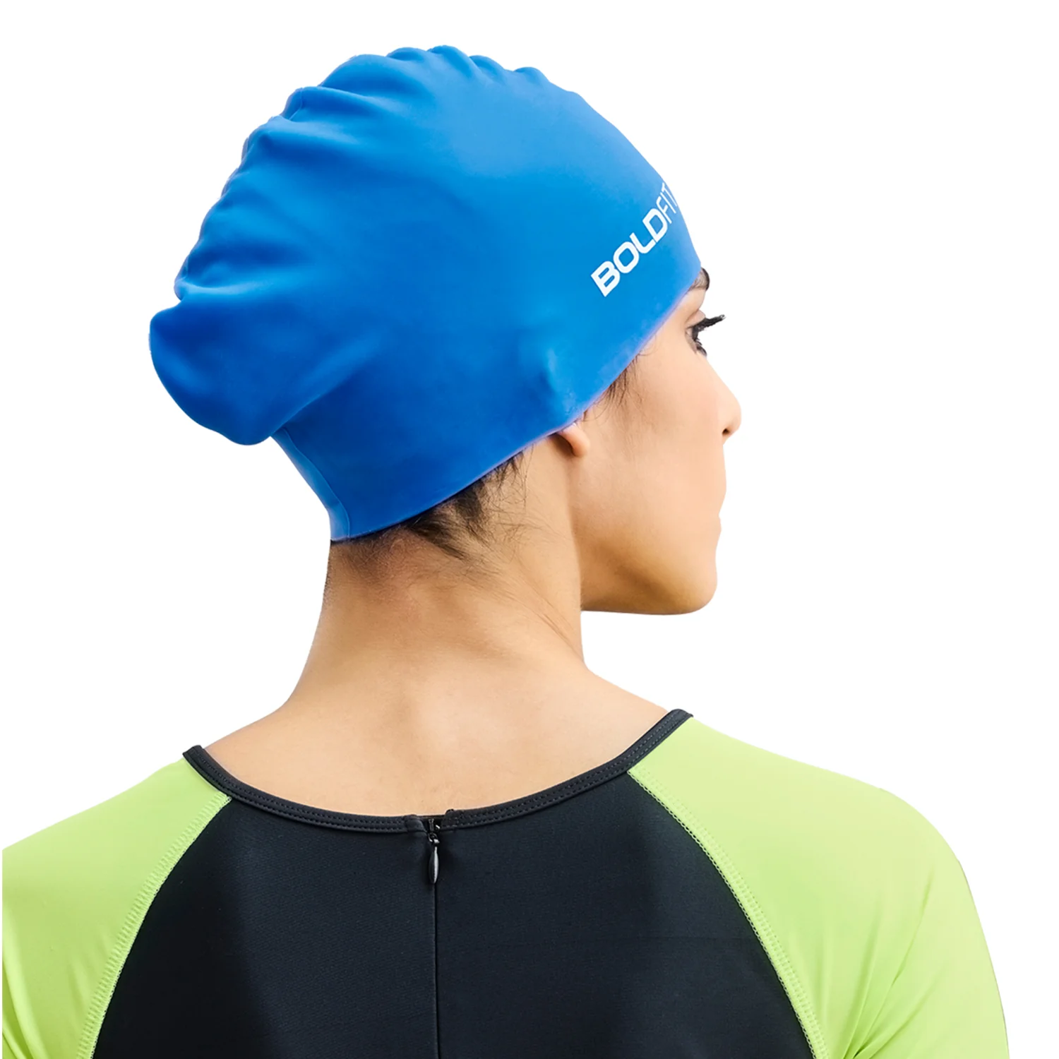 AquaFlex Swim Cap - Blue - Image 2