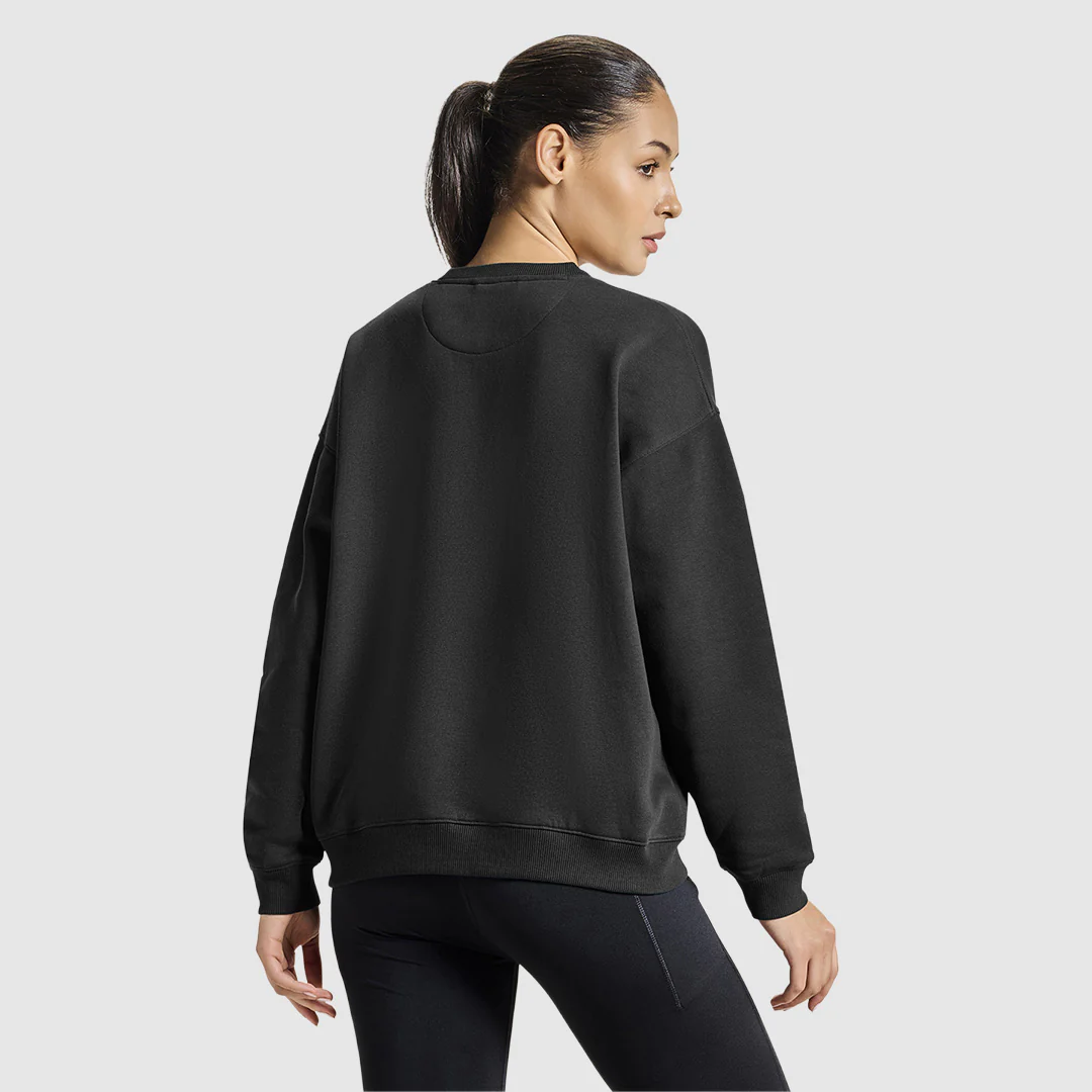 Women Jet Black Sweat Shirt - Image 3
