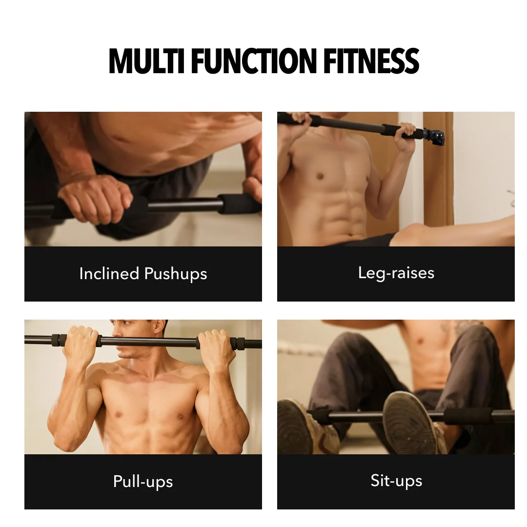 Doorway Pull up Bar without Screw - Black - Image 7