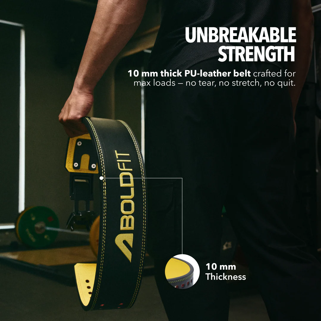 LEVER LOCK Buckle Powerlifting Belt - Image 3