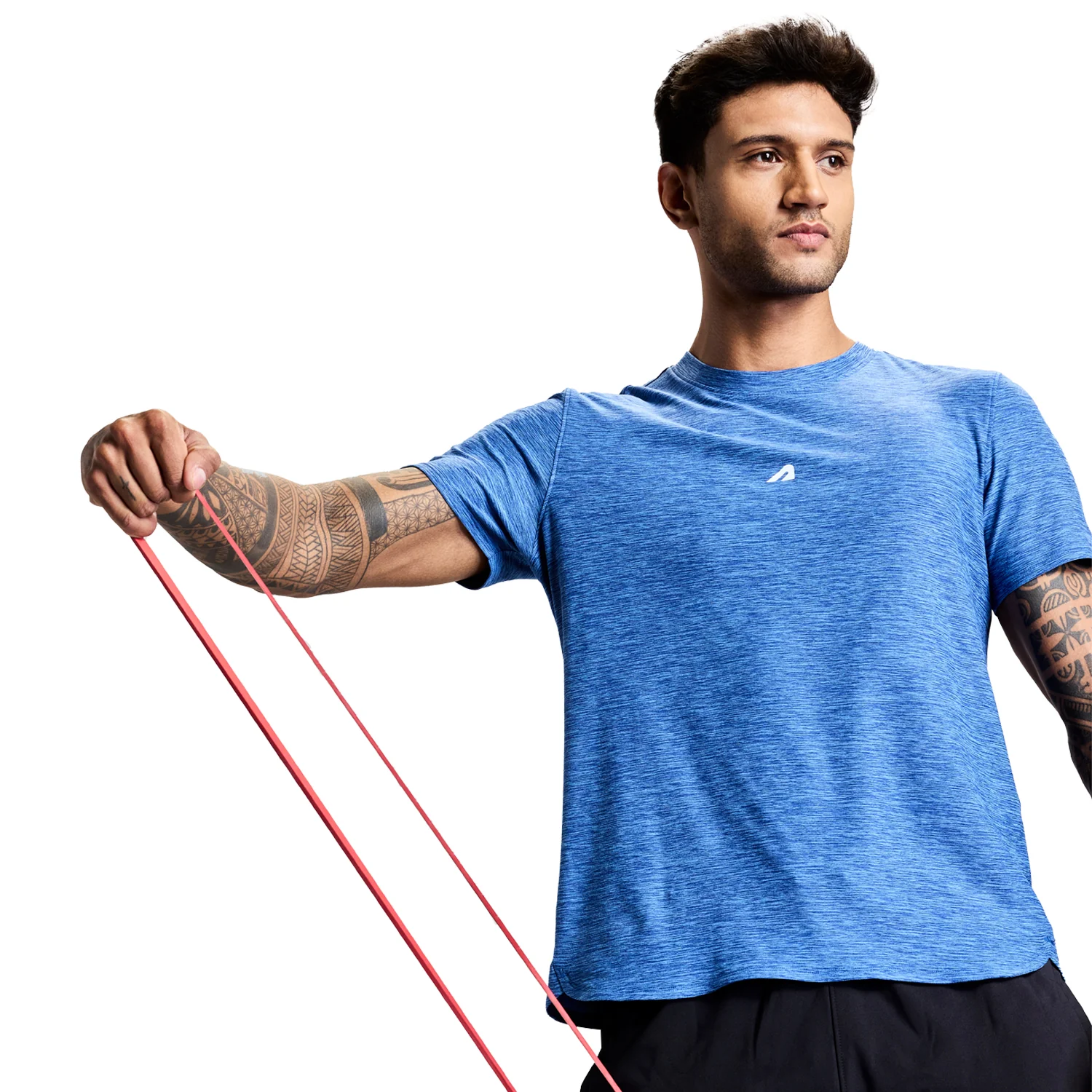 Intense Mens Tee - Melange Blue - Image 3