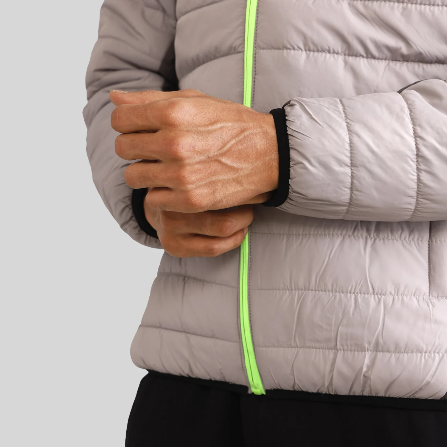 Mens Winter Bomber Jacket - Charcoal Grey - Image 4