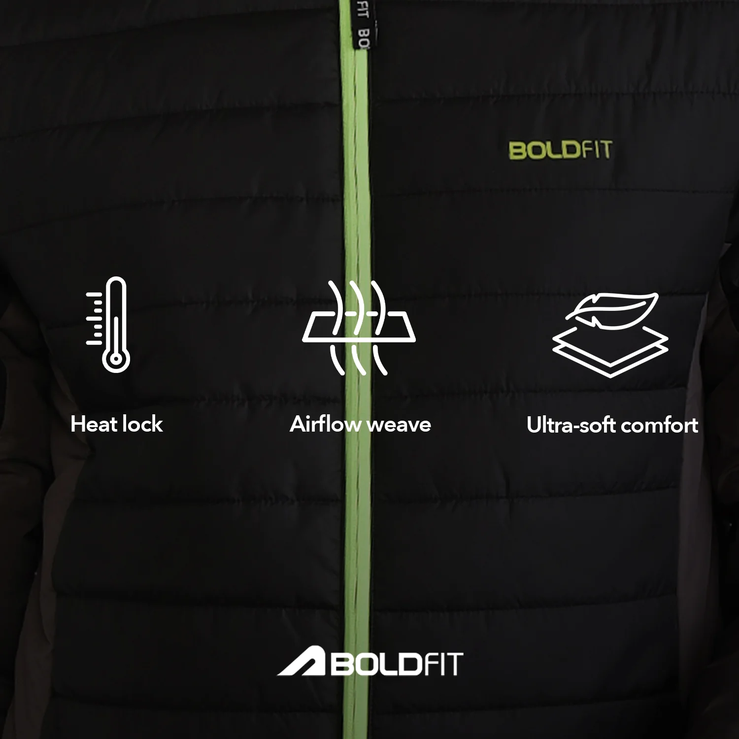 Mens Winter Bomber Jacket - Charcoal Black - Image 3