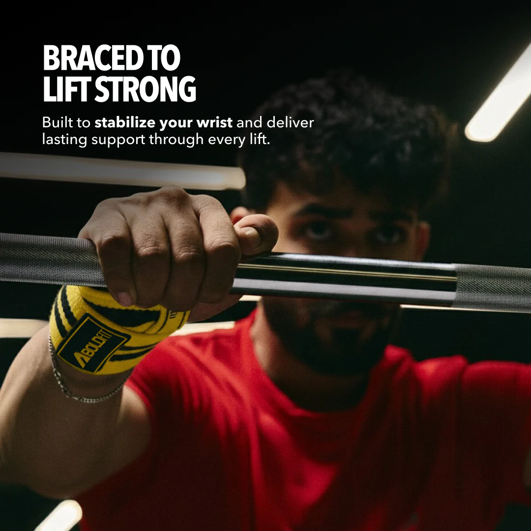 Force Grip Wrist Wrap - Yellow - Image 3