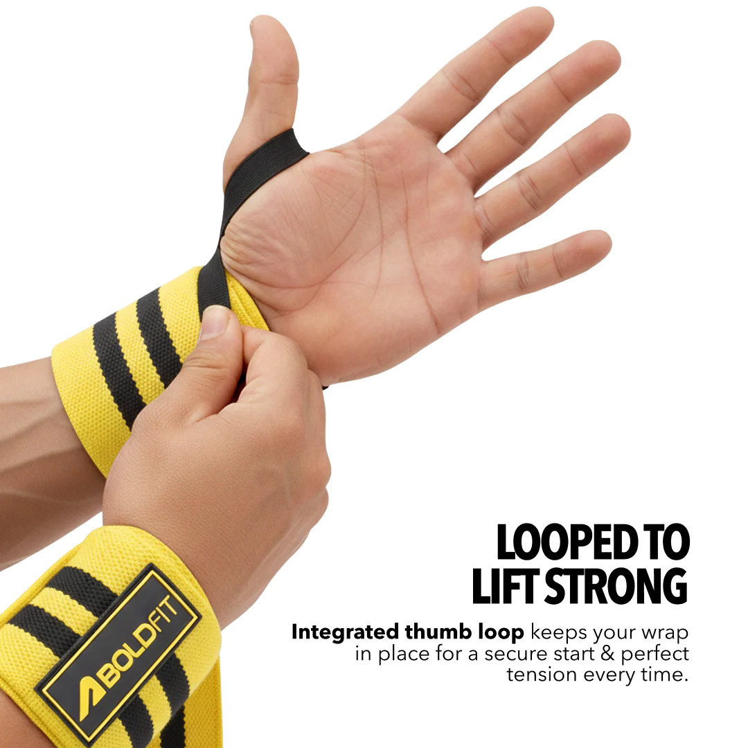 Force Grip Wrist Wrap - Yellow - Image 5