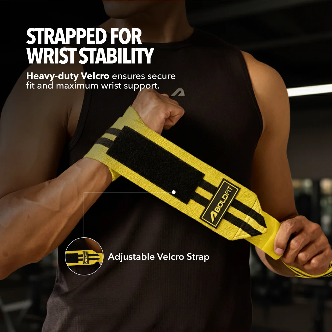Force Grip Wrist Wrap - Yellow - Image 7